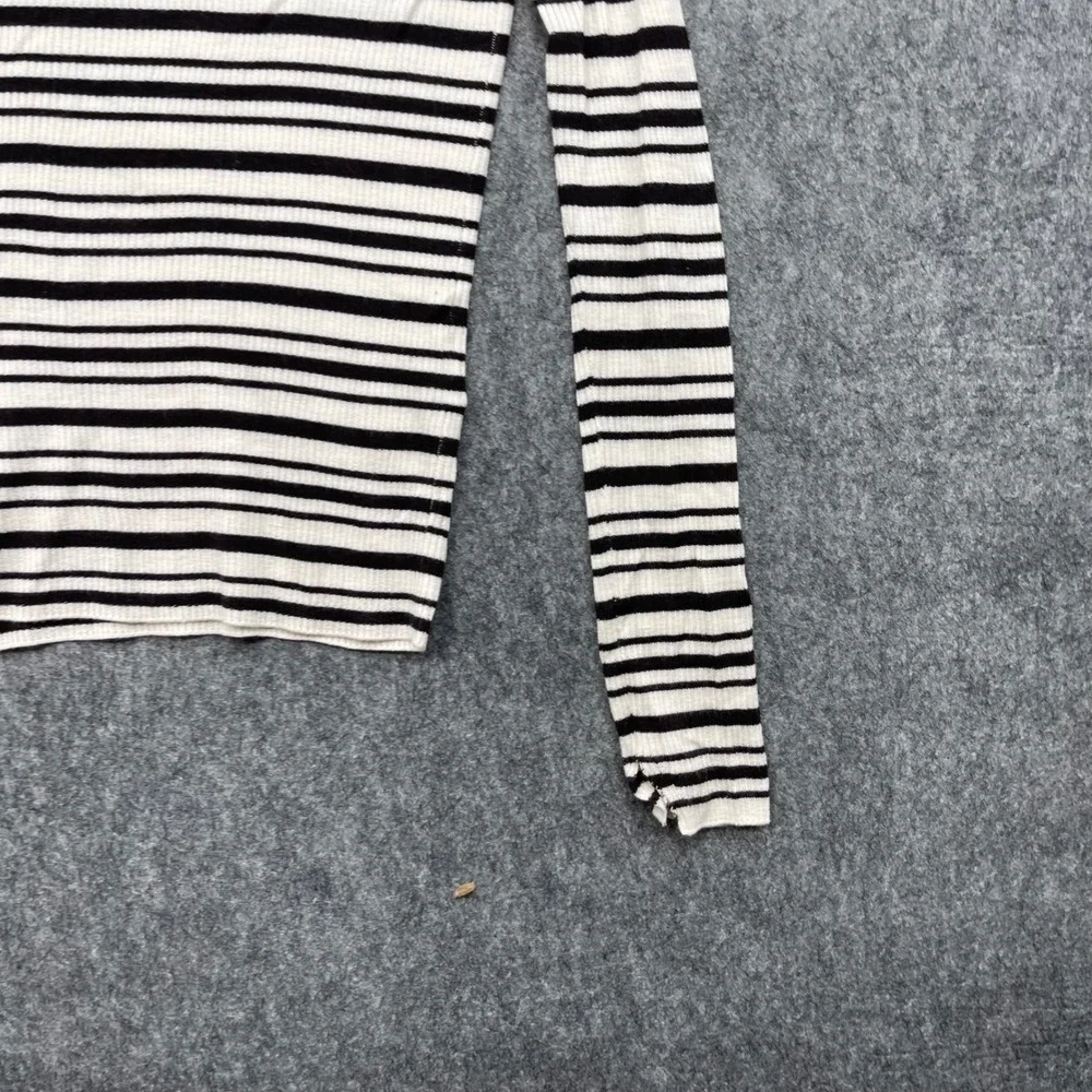 Madewell Sweater Womens Small Striped Double Layered Crewneck Merino Silk Blend